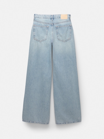 Largi Jeans de la Pull&Bear pe albastru
