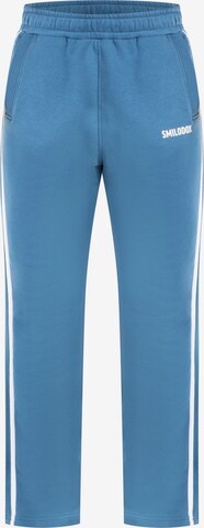Loosefit Pantalon 'Tariq' Smilodox en bleu : devant
