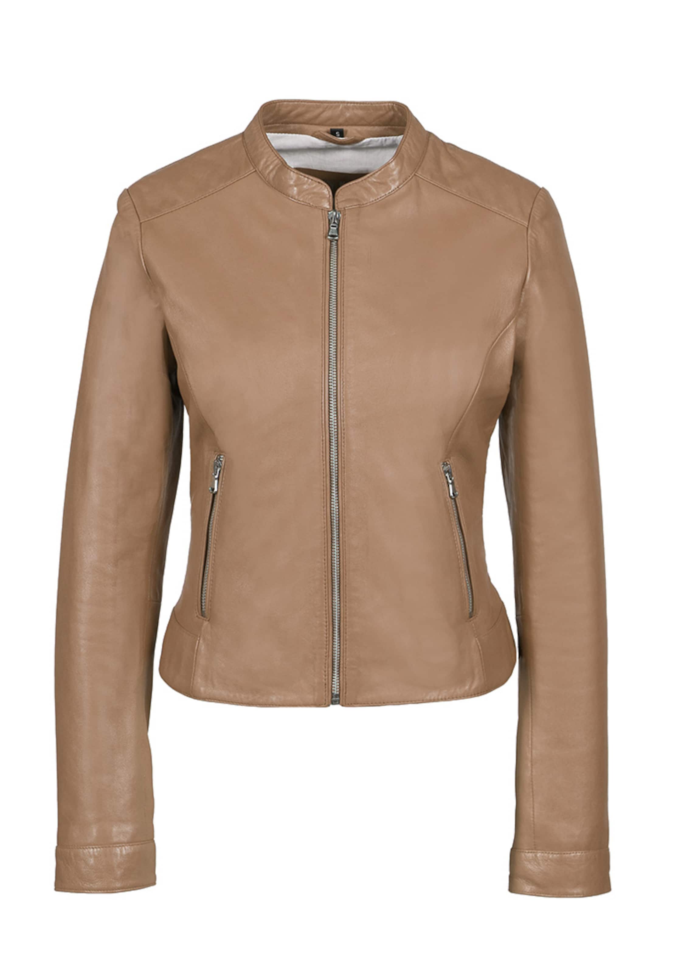 FREAKY NATION Tussenjas ' Leatherjacket ' in Bruin: voorkant