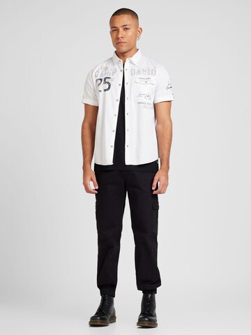 CAMP DAVID Regular fit Button Up Shirt in Beige