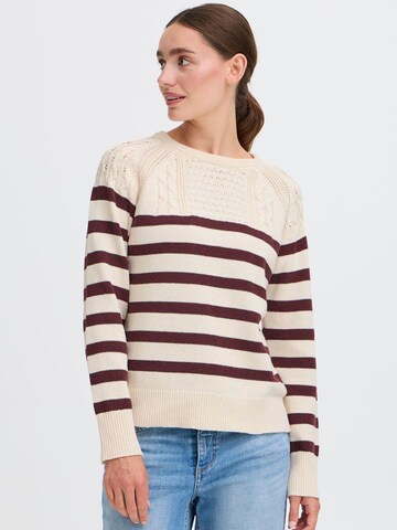 Pull-over 'Sanva' Oxmo en marron : devant