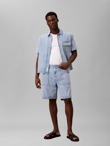 Calvin Klein Jeans Regular Fit Hemd in Blau