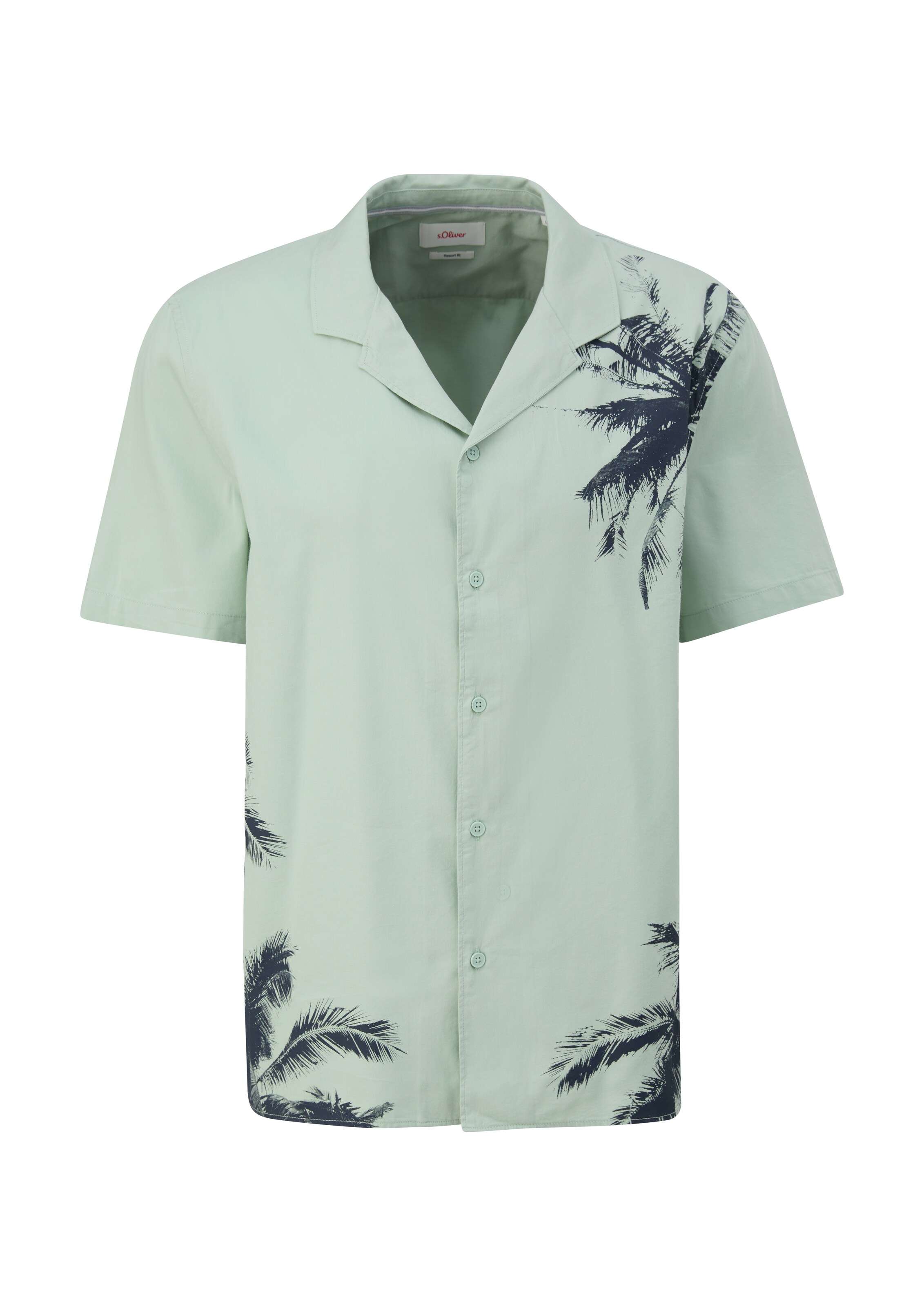 s.Oliver Regular Fit Hemd in Grün: Vorderseite