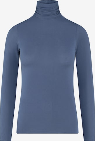 Maglietta intima 'Body Dolcevita Manica Lunga in Cashmere e Modal' di Ciocca in blu: frontale