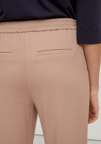COMMA Loose fit Pleat-front trousers in Beige