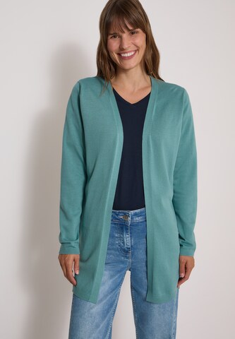 CECIL Offener Cardigan in langer Passform in Blau: Vorderseite
