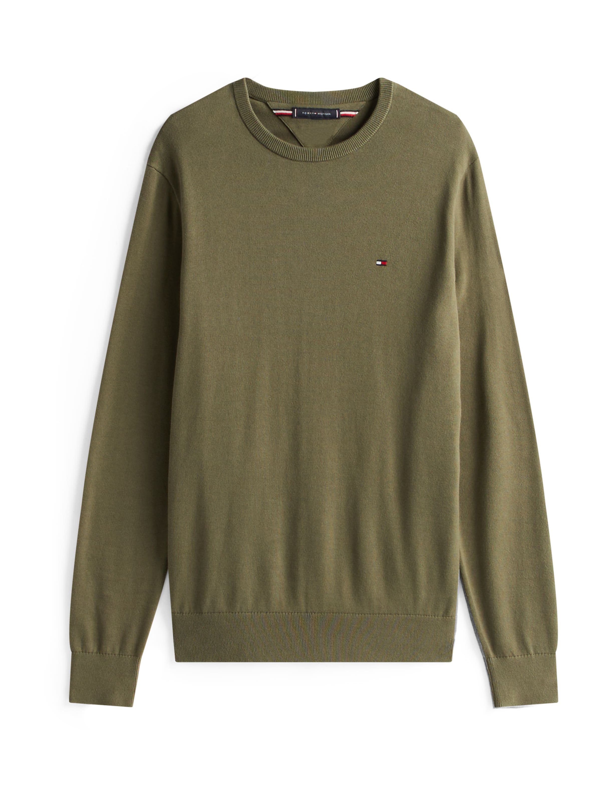 Pullover 'ESSENTIAL' di TOMMY HILFIGER in verde: frontale