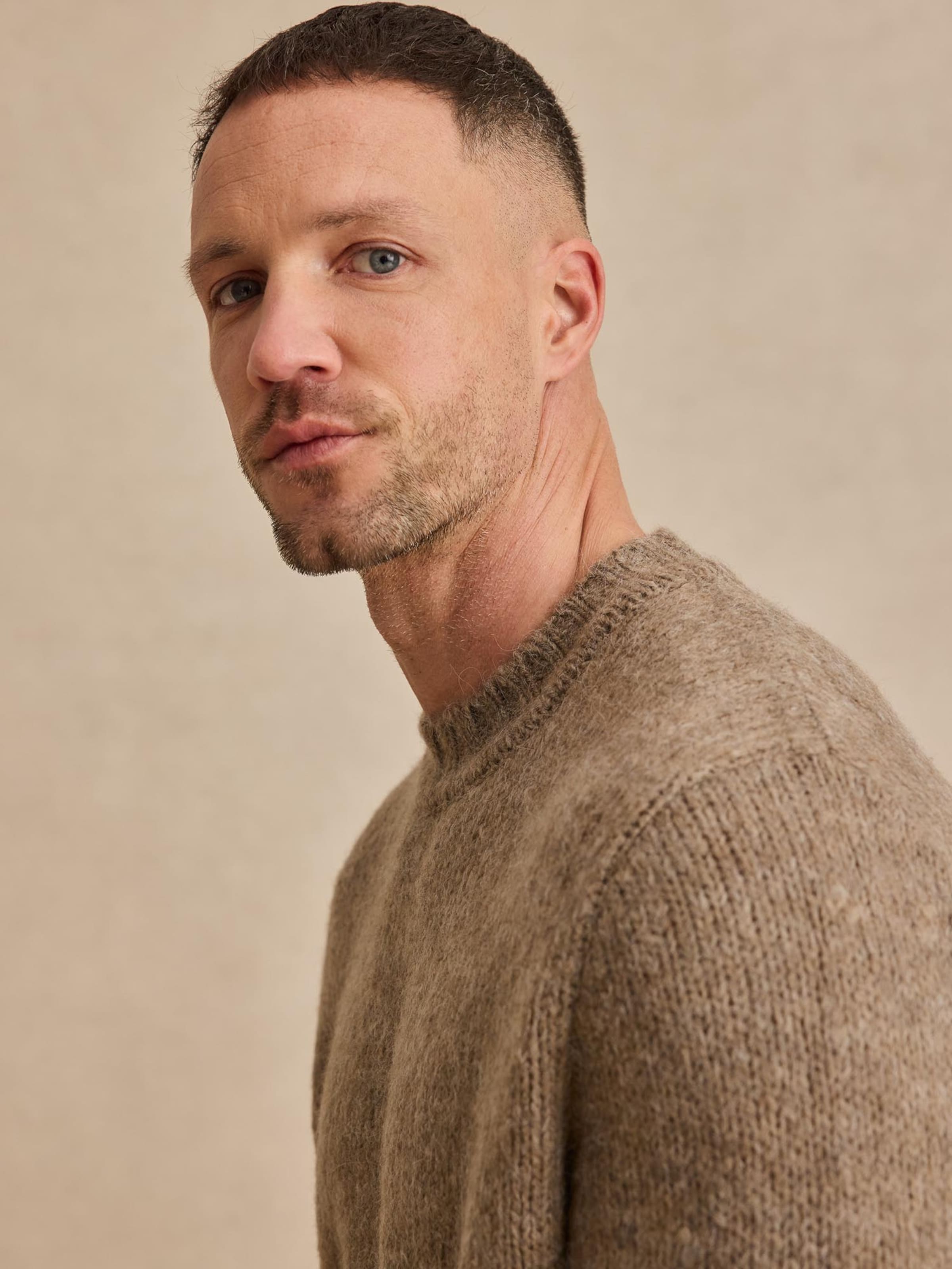 DAN FOX APPAREL Sweater 'Neo' in Mottled Brown | ABOUT YOU