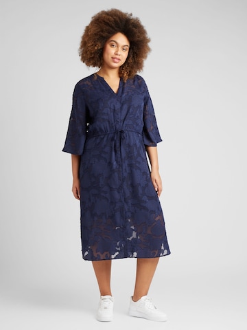 ONLY Carmakoma Shirt Dress 'DELLAVINE' in Blue