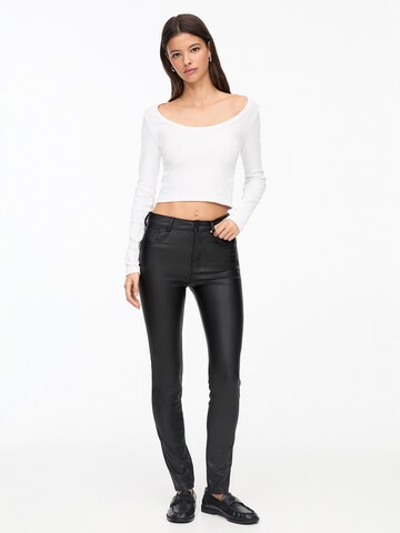 Pull&Bear Skinny Nohavice - Čierna