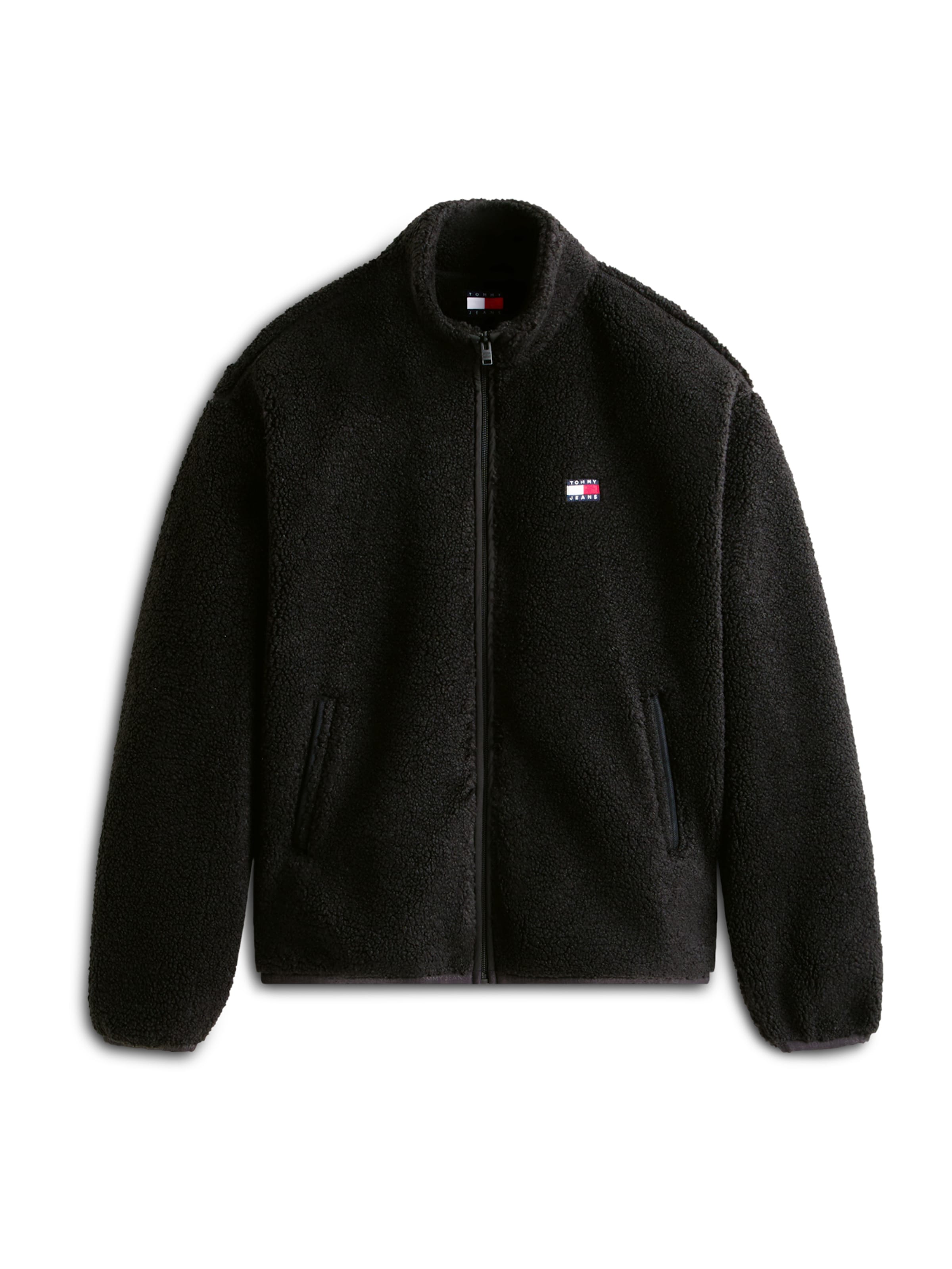 Tommy Jeans Sweat jacket in Black: front