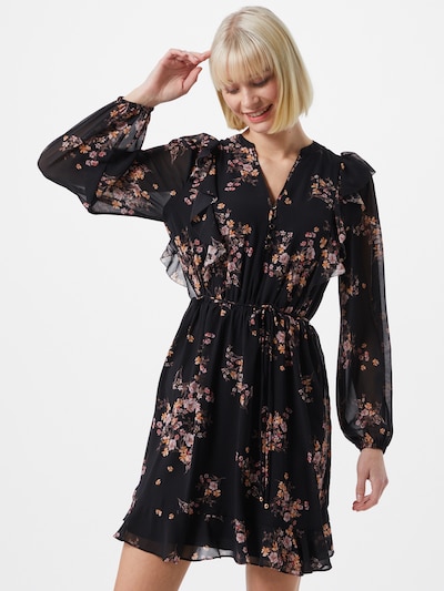Rochie tip bluză Forever New pe maro / portocaliu pastel / roz / roz pal / negru, Vizualizare model