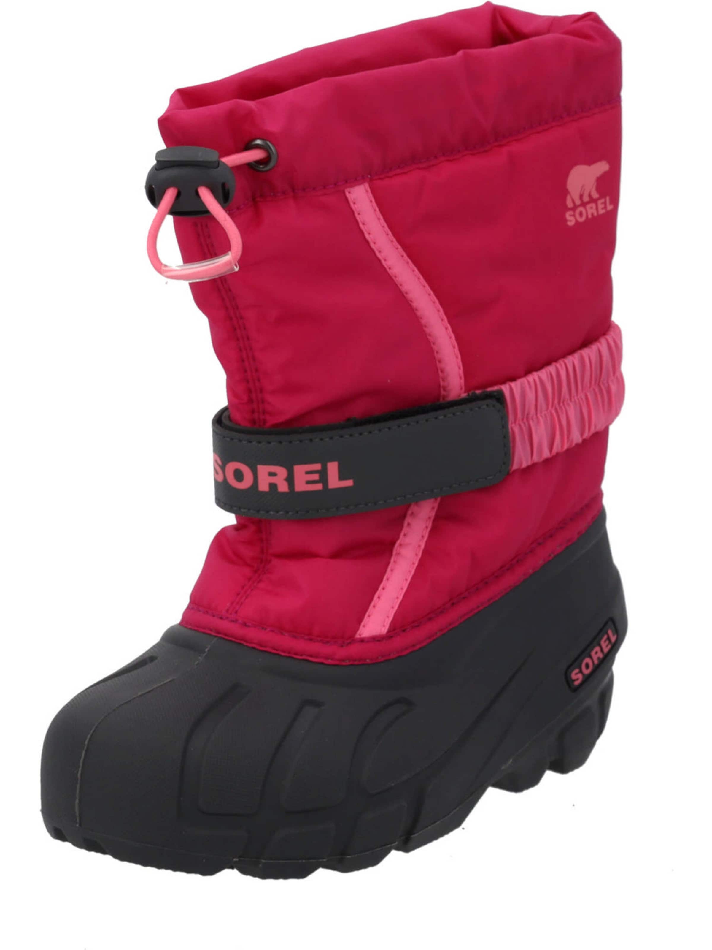 SOREL - Bota de neve 'Youth Flurry' em rosa: frente