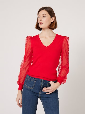 Pull-over 'Kacy' NAF NAF en rouge : devant