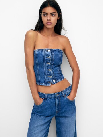 Pull&Bear Top - Modrá: predná strana