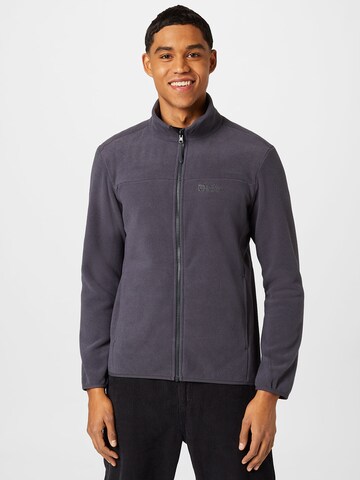 JACK WOLFSKIN Athletic Fleece Jacket 'Beilstein' in Grey: front