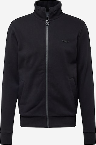 Ragwear Zip-Up Hoodie 'Trayne' in Black: front