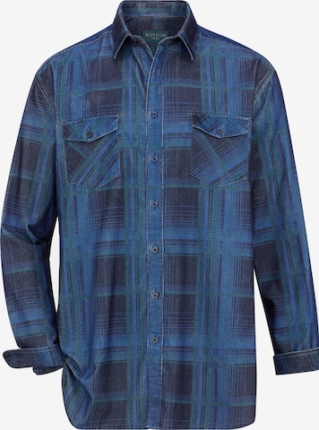 Coupe regular Chemise Boston Park en bleu : devant