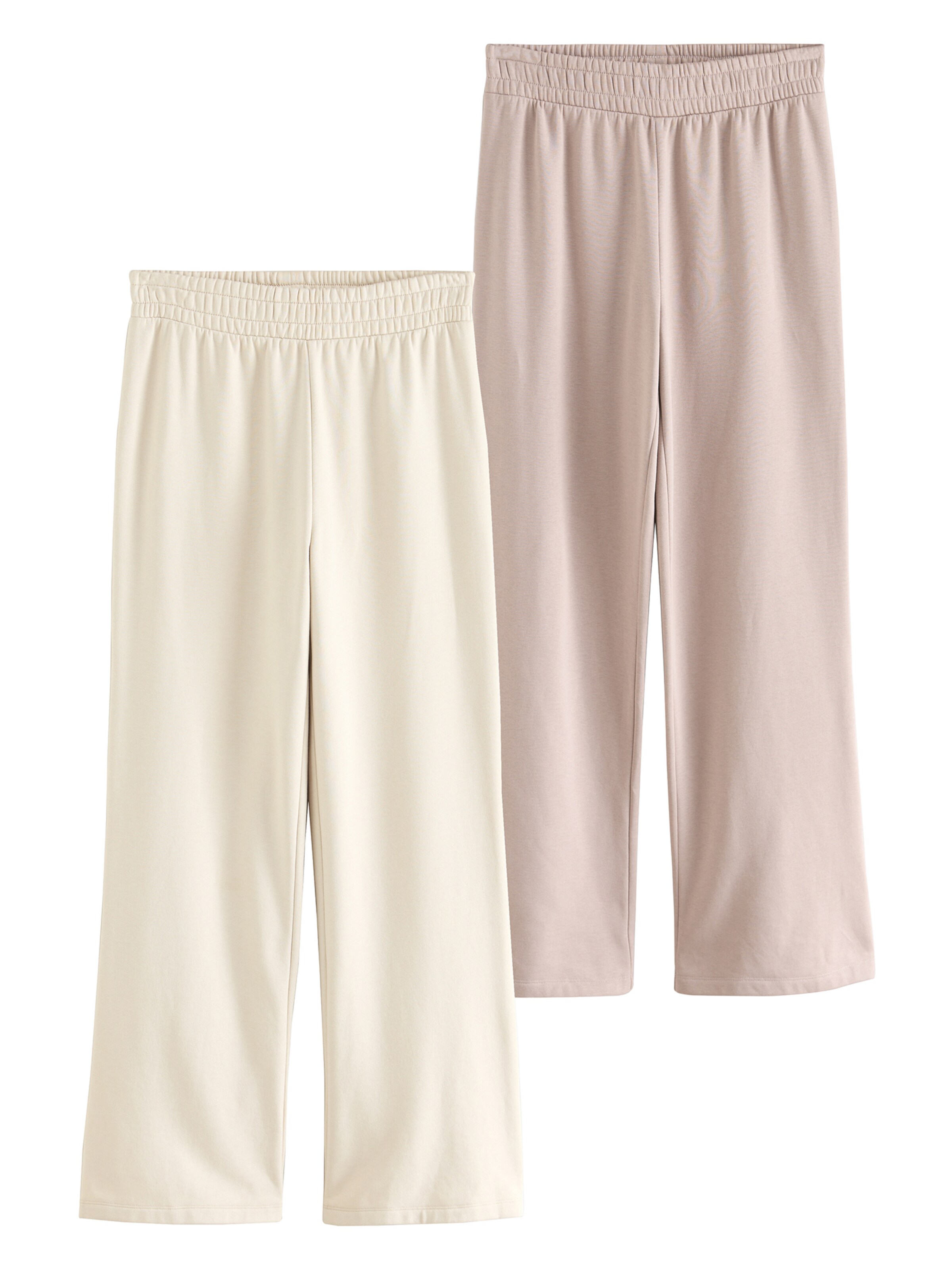 The Set Wide Leg Hose in Beige: Vorderseite