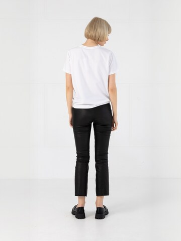 Coster Copenhagen Regular Trousers ' CROPPED ' in Black: back