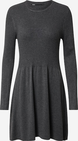 ONLY Knitted dress 'Alma' in Grey: front