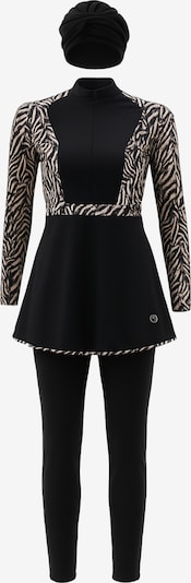 C&City Badeanzugkleid in hellbraun / schwarz, Produktansicht