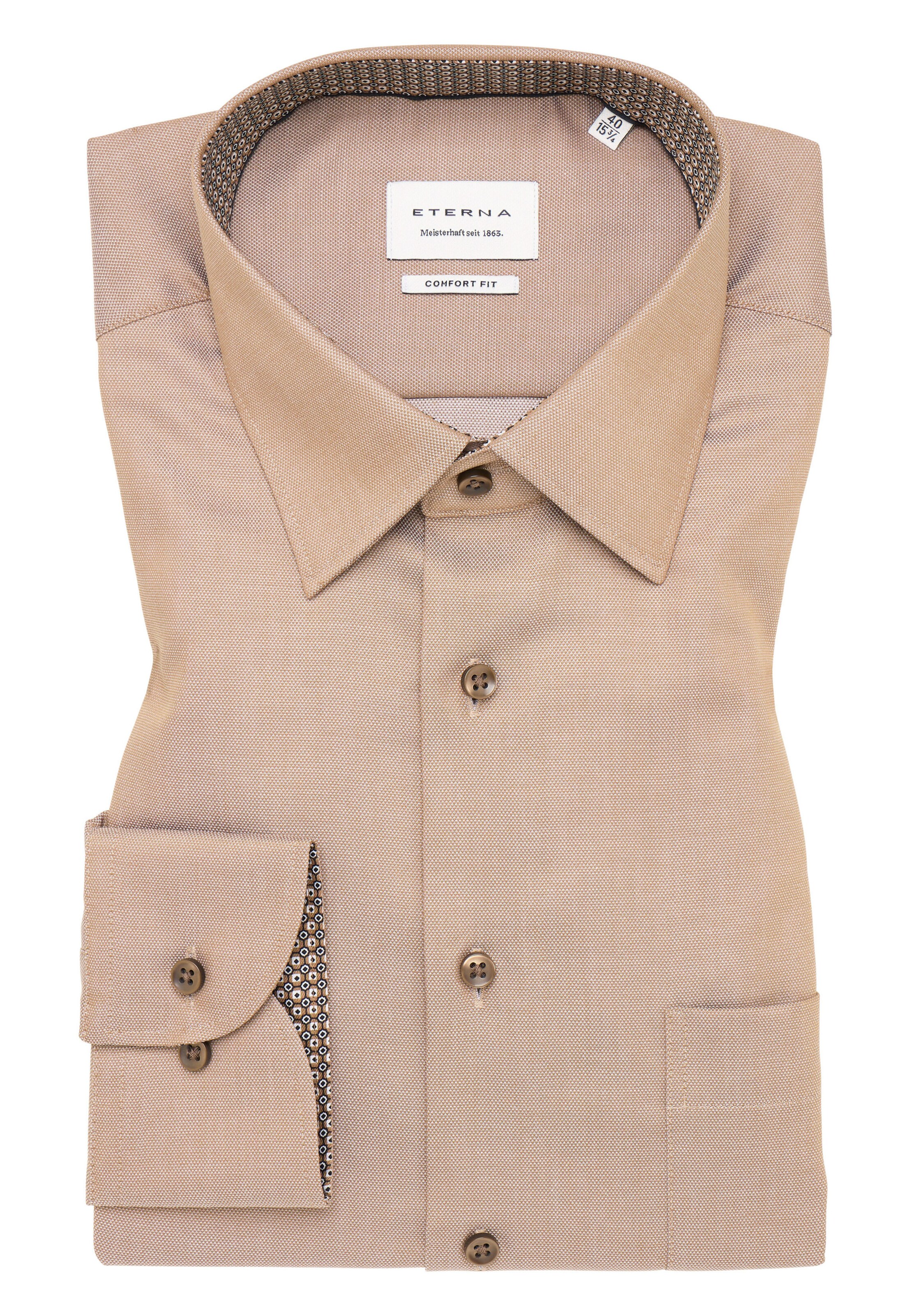 ETERNA Comfort fit Zakelijk overhemd in Bruin
