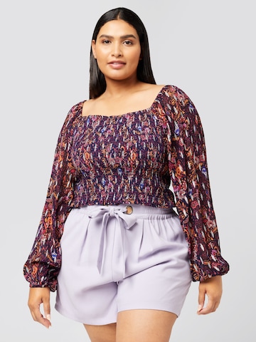 Guido Maria Kretschmer Curvy - Camisa 'Inaya' em mistura de cores: frente