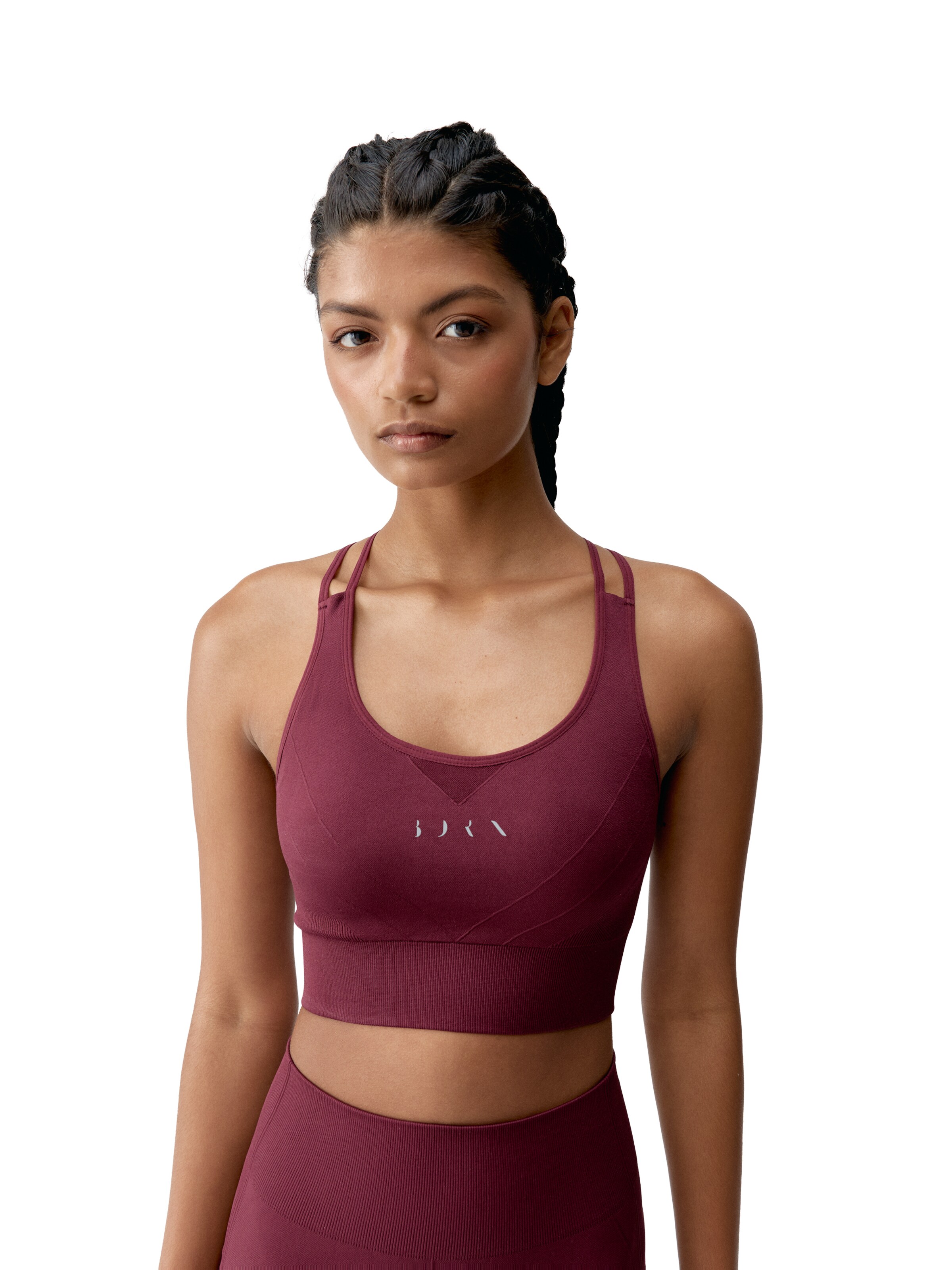 Born Living Yoga Sporttop ' Keren ' in Rood: voorkant