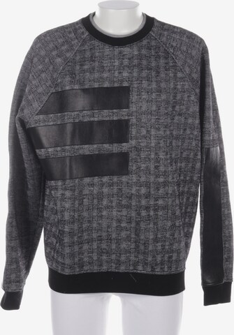 VERSACE Sweatshirt & Zip-Up Hoodie in XL in Black: front