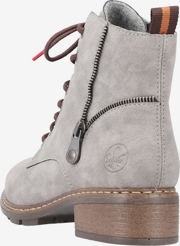 Rieker Lace-Up Ankle Boots in Grey