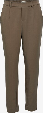 Coupe slim Pantalon 'Lisa' OBJECT en marron : devant