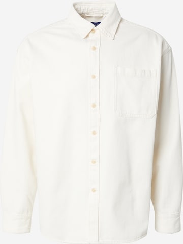 JACK & JONES Comfort fit Button Up Shirt 'JORSANTORINI' in Beige: front