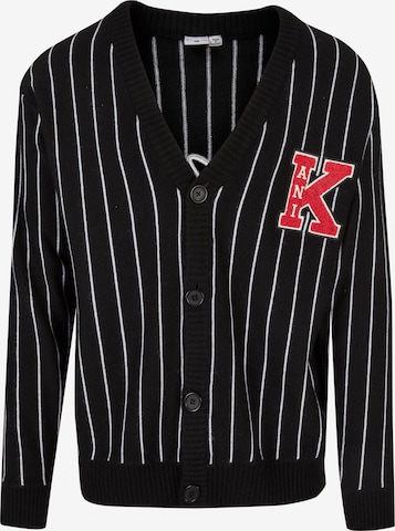 Karl Kani Knit Cardigan in Black: front
