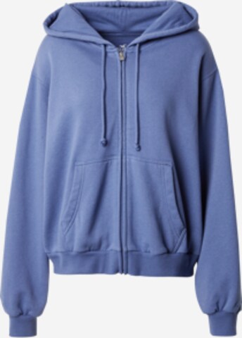 HOLLISTER Zip-Up Hoodie in Blue: front