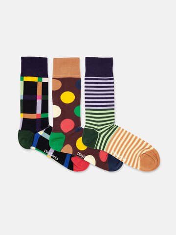 Chaussettes 'Geo Trio' DillySocks en mélange de couleurs