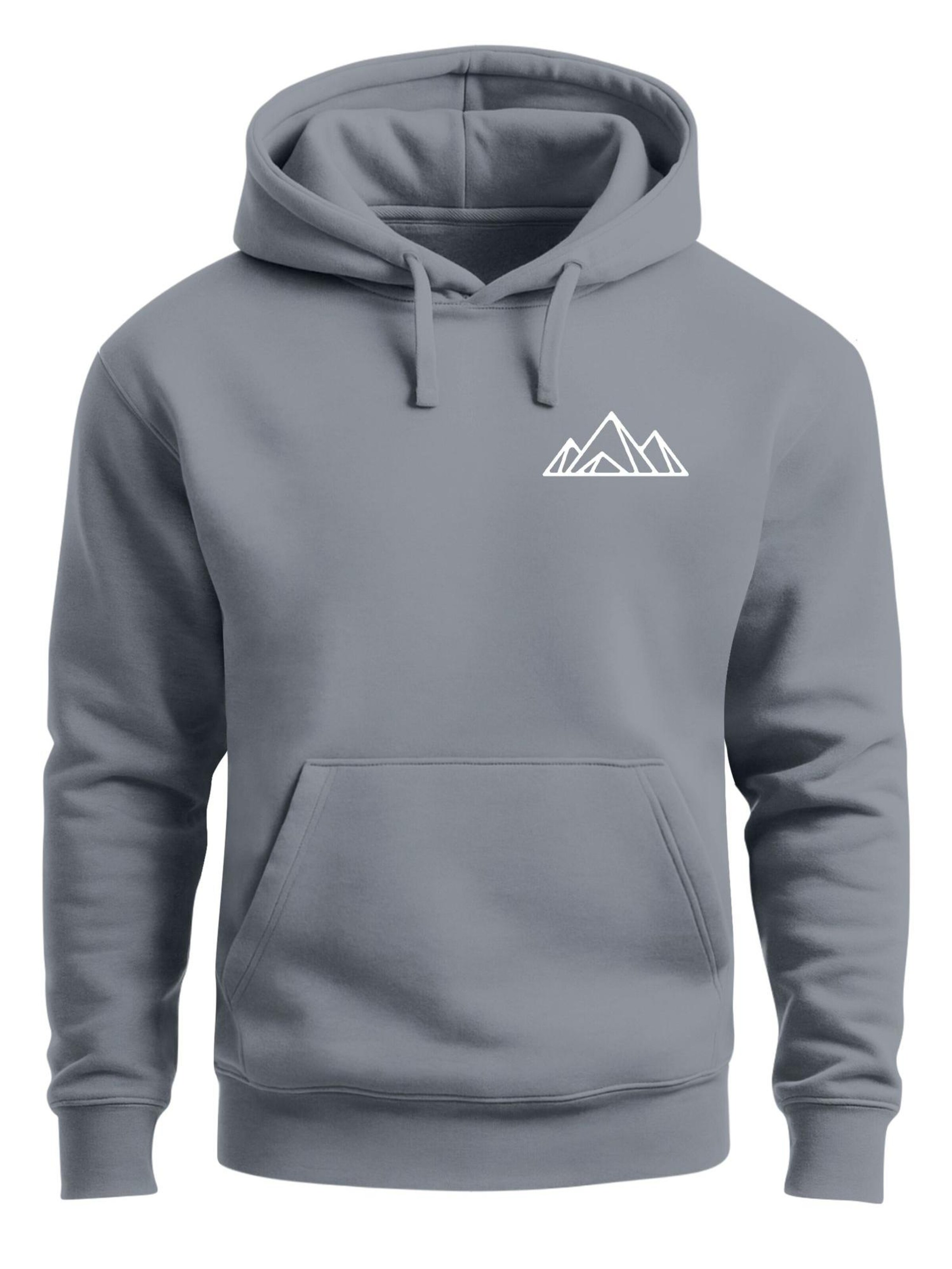 Neverless Sweatshirt 'Berg Polygon' in Grey: front