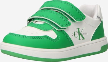 Baskets Calvin Klein Jeans en vert : devant