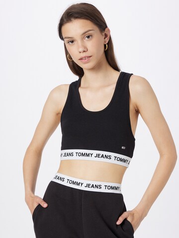 Tommy Jeans Top in Black: front