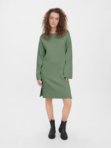 VERO MODA Úpletové šaty – zelená: přední strana