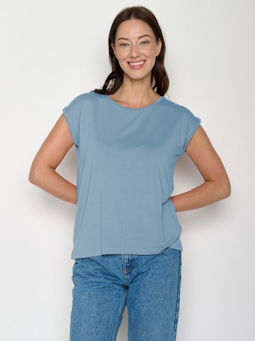 T-shirt 'Timid Basic' GREENBOMB en bleu : devant