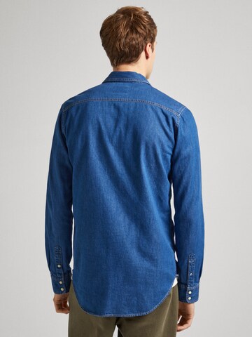 Pepe Jeans Regular fit Button Up Shirt 'Hammond' in Blue