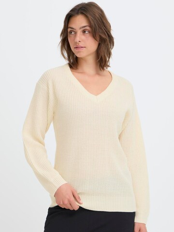 Pull-over ' OXISANDIE LS ' Oxmo en beige