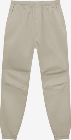 Pull&Bear Tapered Bukser i beige: forside