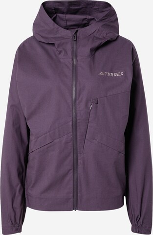 ADIDAS TERREX Outdoor jacket 'Xploric' in Purple: front