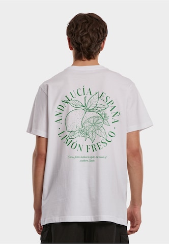 Mister Tee Shirt 'Andalucia Espana Limon Fresco' in White: front