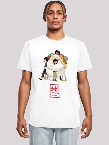 F4NT4STIC Shirt 'Disney Big Hero 6 Baymax Hug' in Wit: voorkant