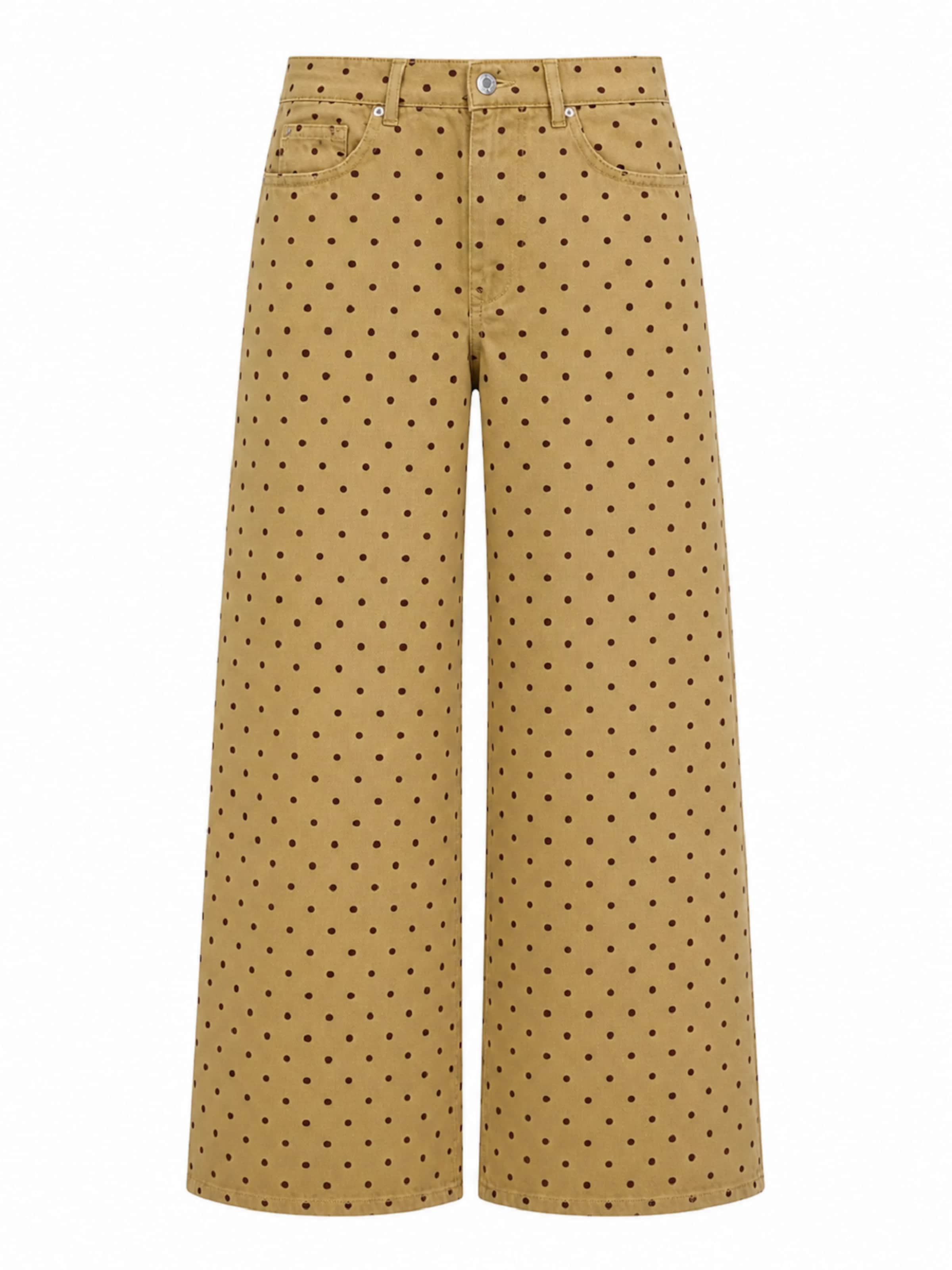 IT'S BASIC Baggy Jeans 'POLKA BAGGY LOW RISE JEANS' in Yellow: front
