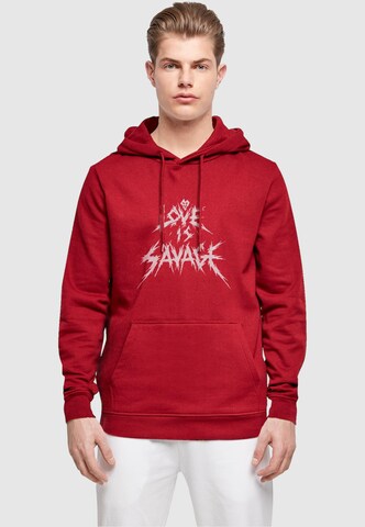 ABSOLUTE CULT Sweatshirt 'Love Is Savage' in Rood: voorkant