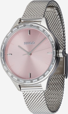 HUGO Analog Watch in Silver: front